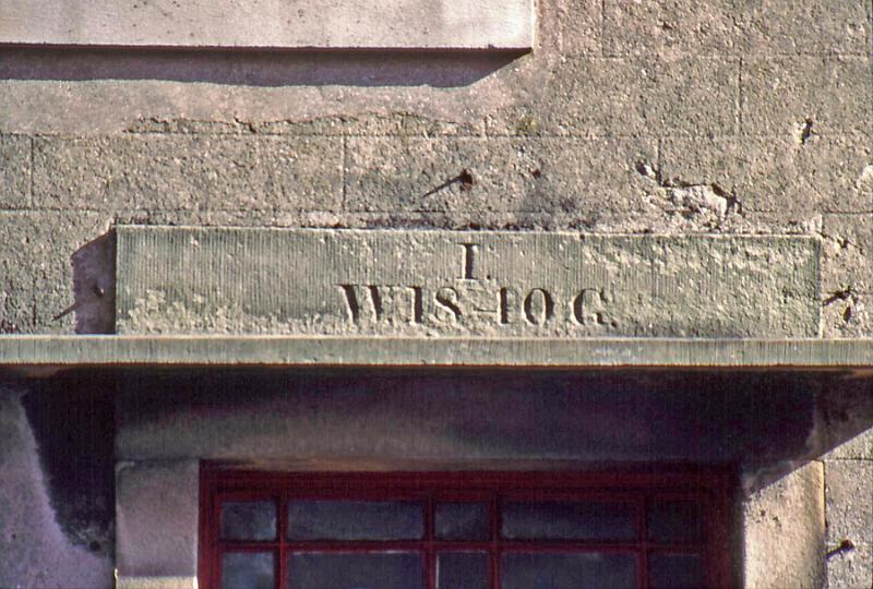 Date Stone 1840.JPG - Date stone over doorway dated 1840 with initials I.W.G.